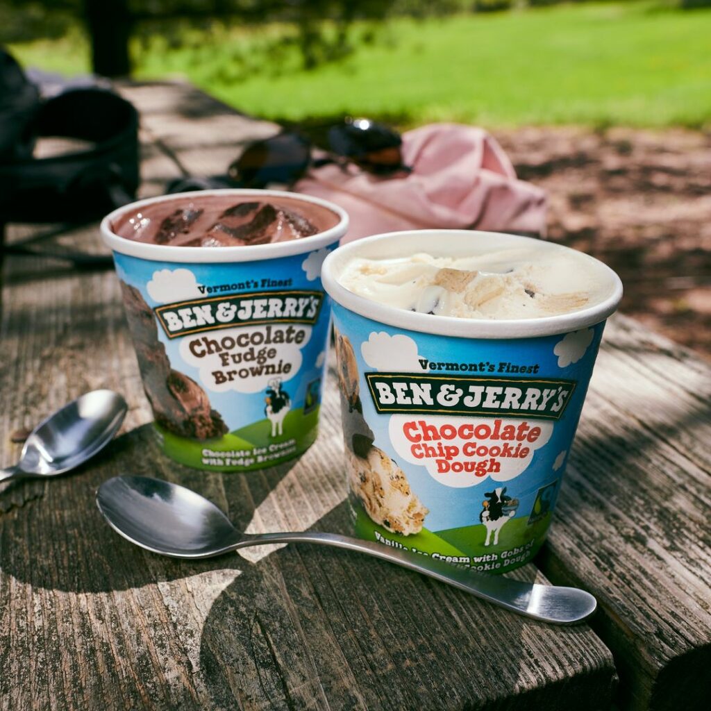 Ben & Jerry Bakery & Add-Ons Menu with prices