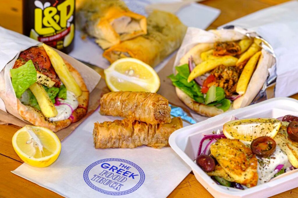 The Greek Food Truck Single-Use Items Menu